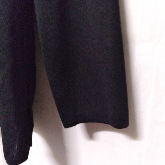 Misook Knit Zip Up Cardigan Jacket Black White Trim Small - Picture 5 of 10